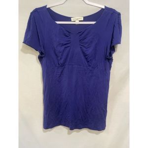 Banana Republic Medium Blue 100% Silk Top Tee Shirt